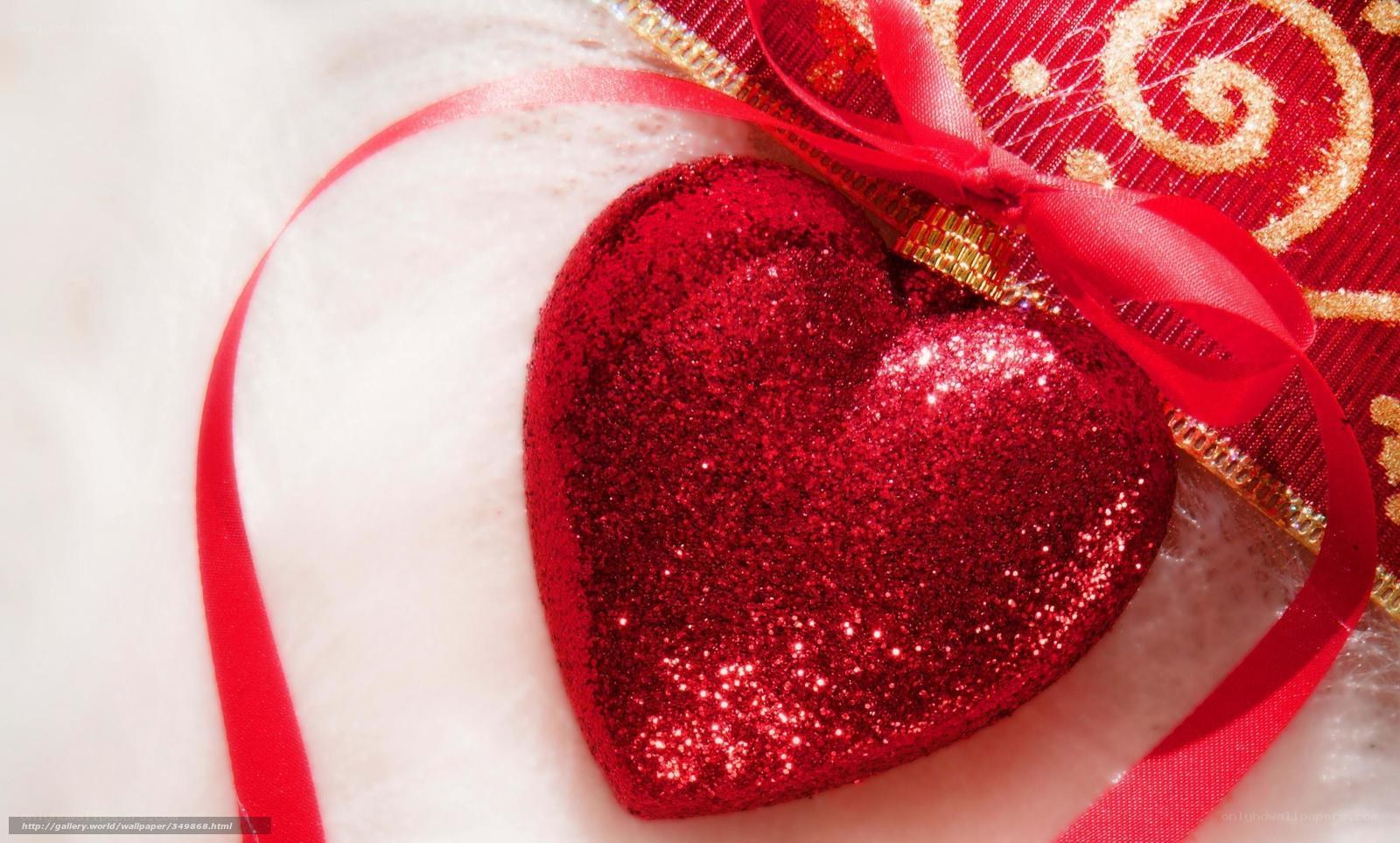 glittery red heart ornament