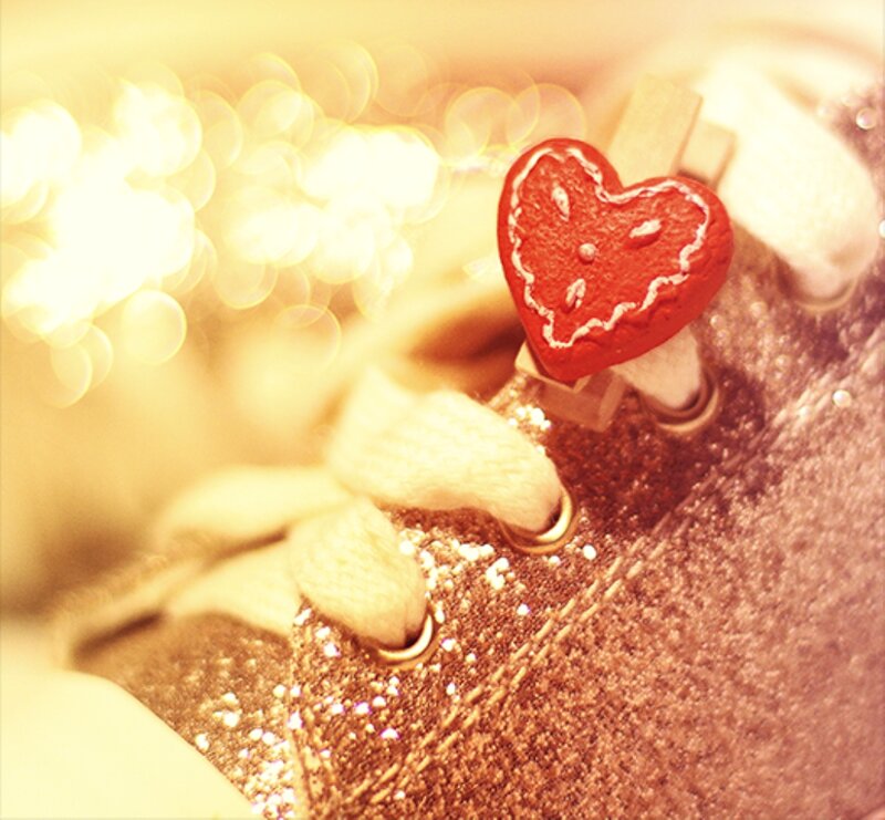 Glittery Shoe with Heart