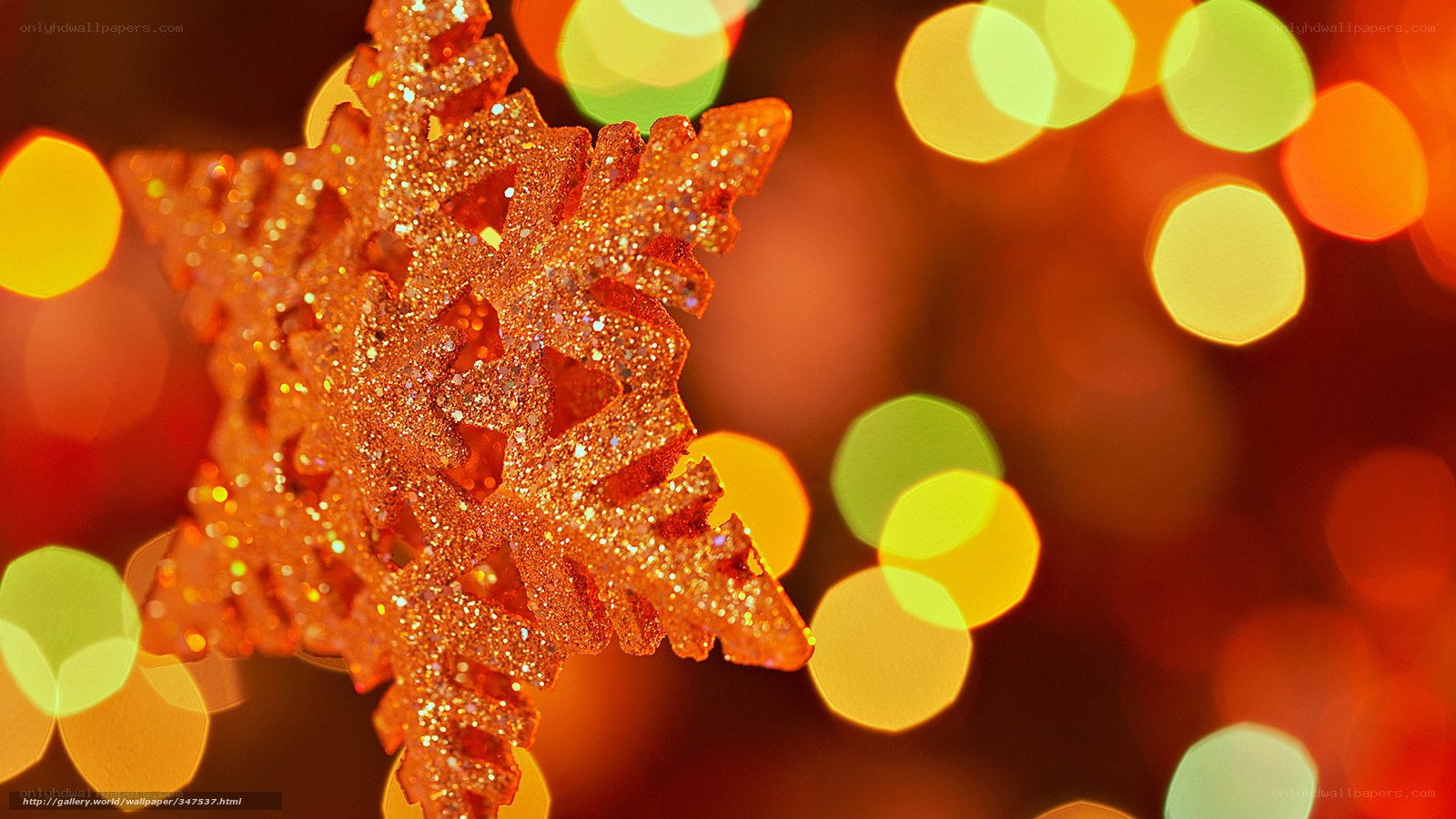 glittery snowflake ornament