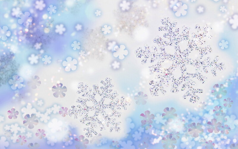 Glittery Snowflakes — White, Festive