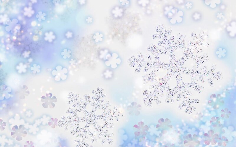 Glittery Snowflakes — White
