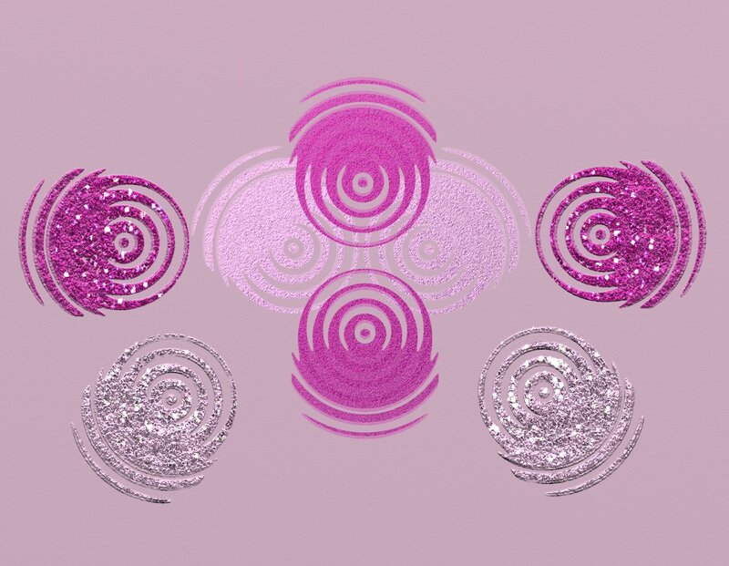 Glittery Spiral Patterns