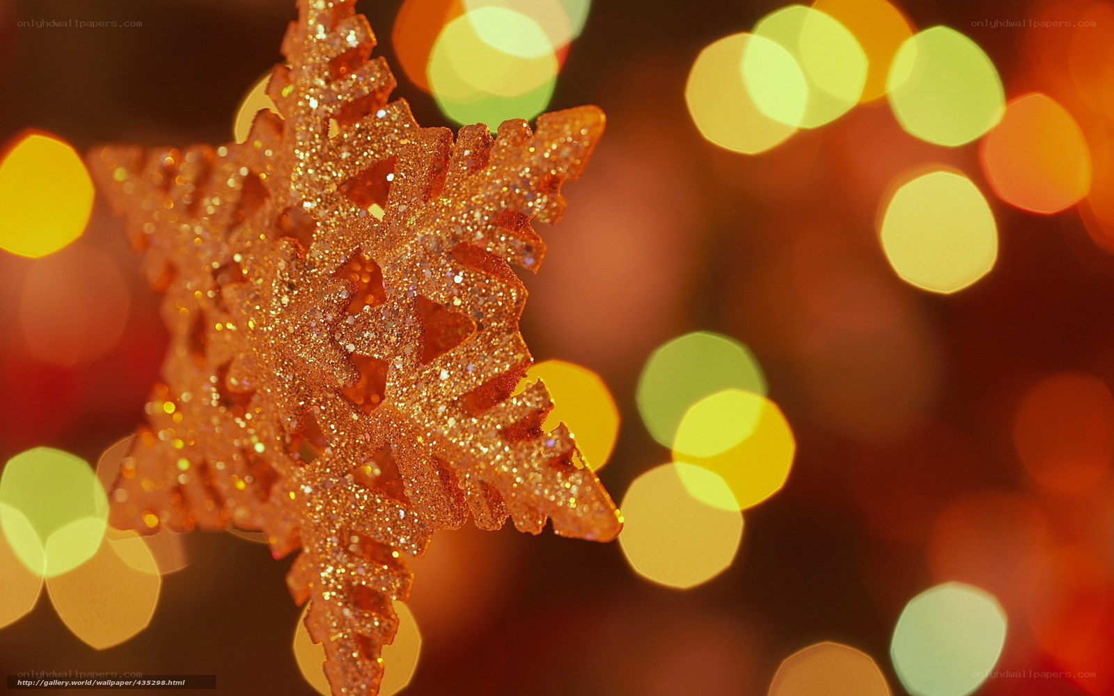glittery star ornament
