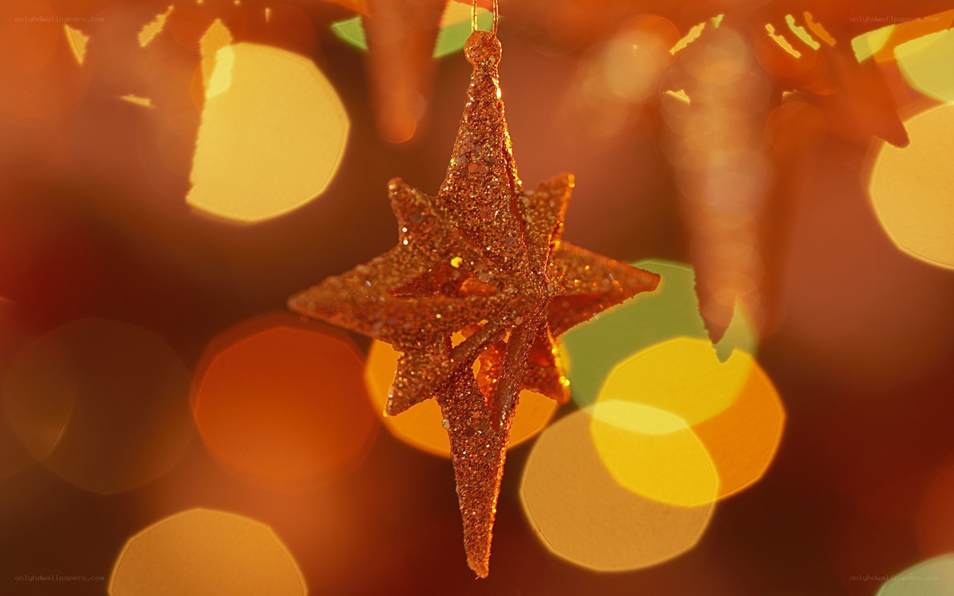 glittery star ornament