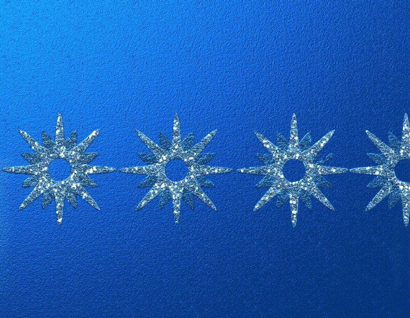 glittery star pattern on blue