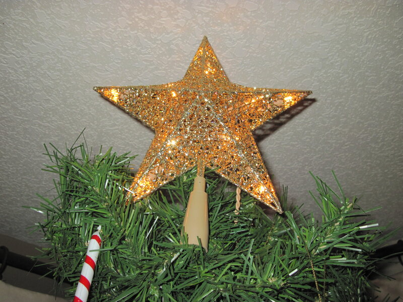 Glittery Star Tree Topper