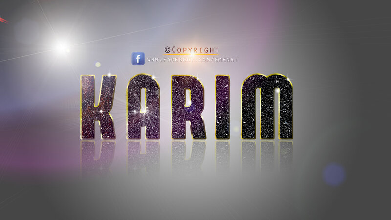 Glittery Text KARIM