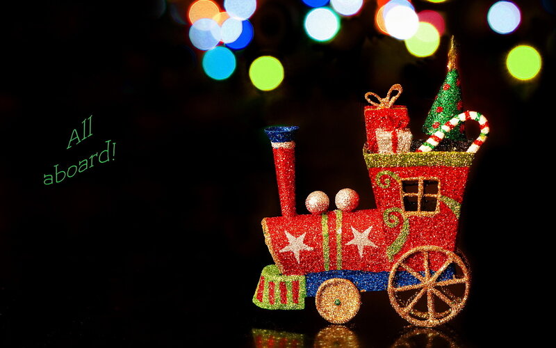 Glittery Train Ornament