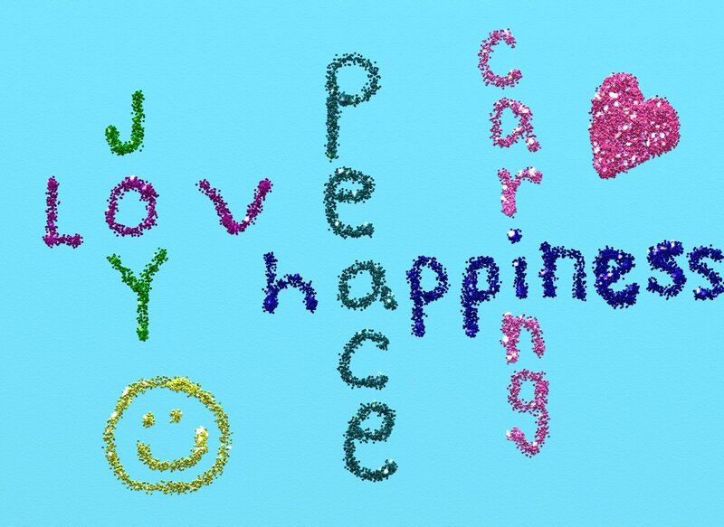 Glittery Words and Symbols