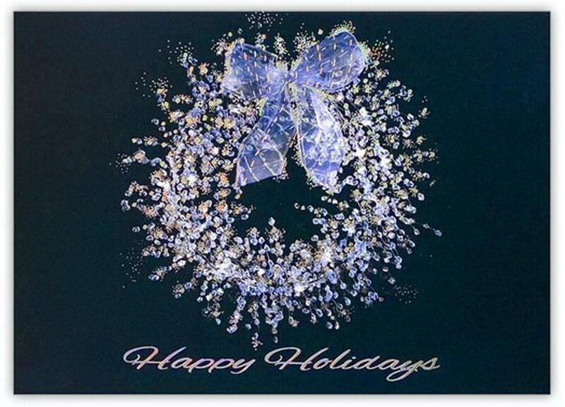 Glittery Wreath with Bow