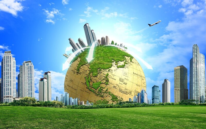 Global city and green earth