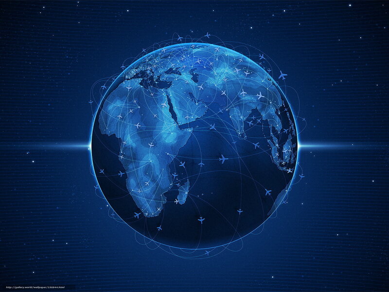 Global flight network visualization