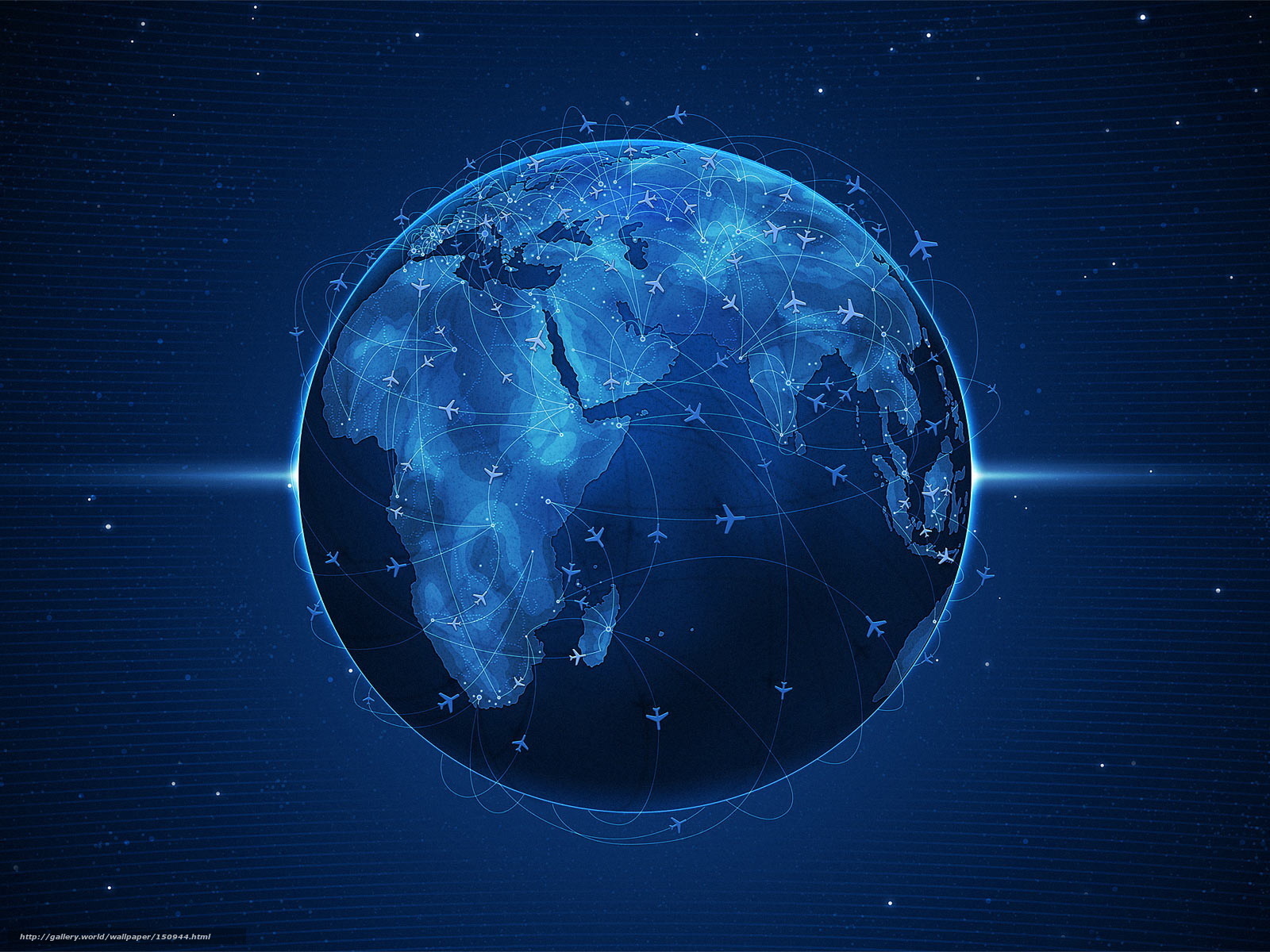 Global flight network visualization