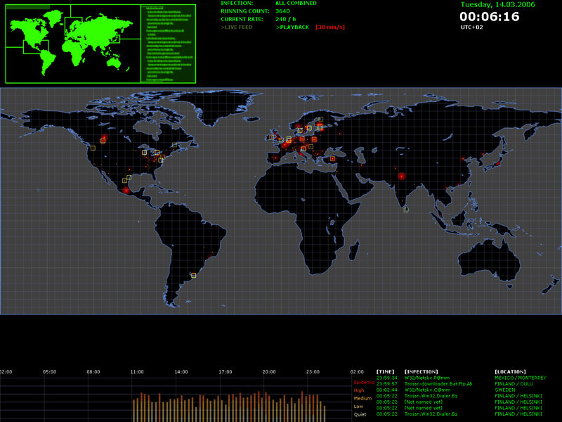 Global infection map interface