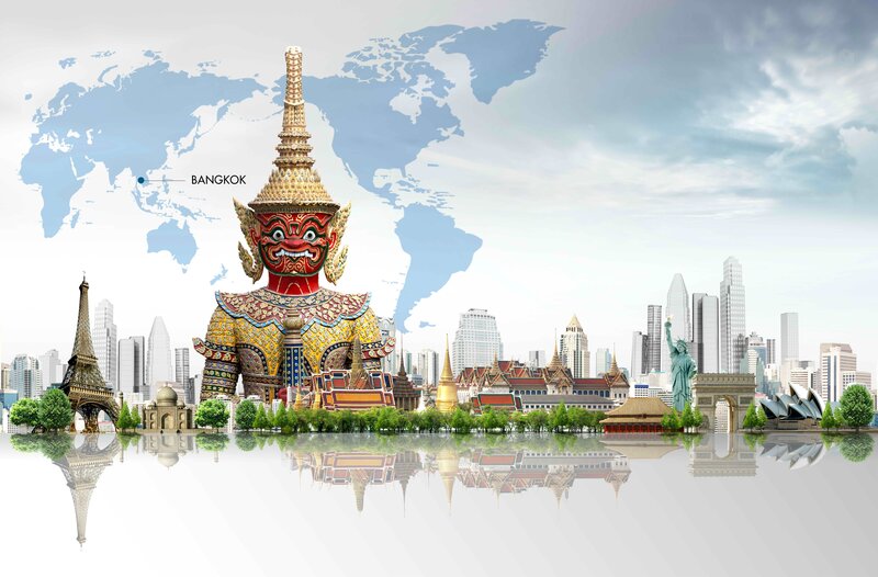 Global landmarks collage