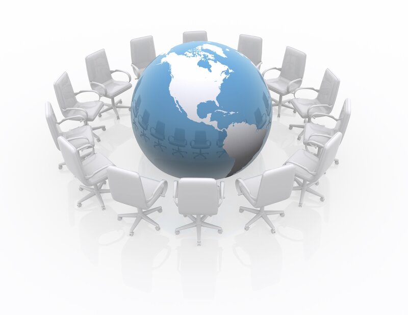 global meeting around globe