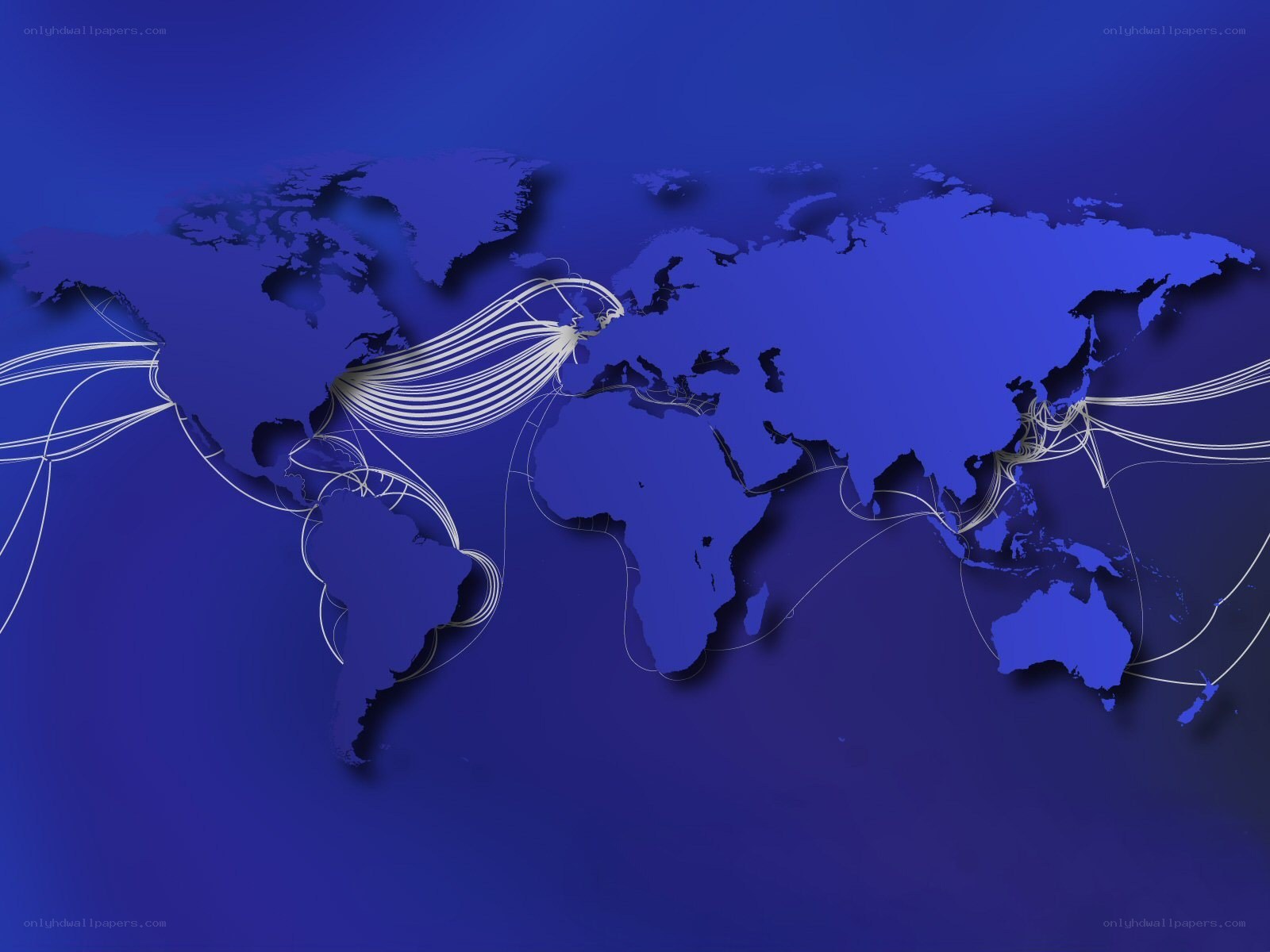 Global network connections map