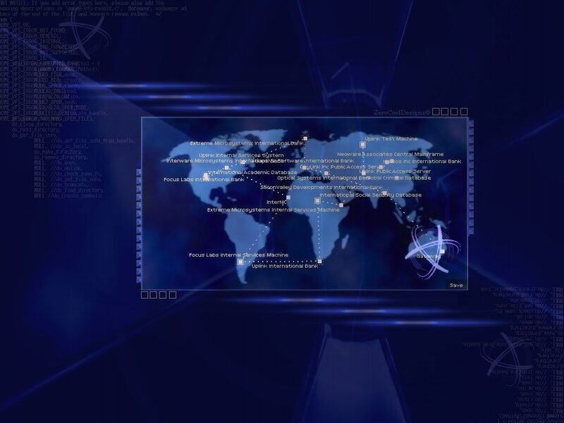 Global network diagram with code