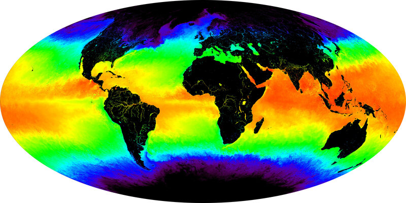 Global ocean currents map