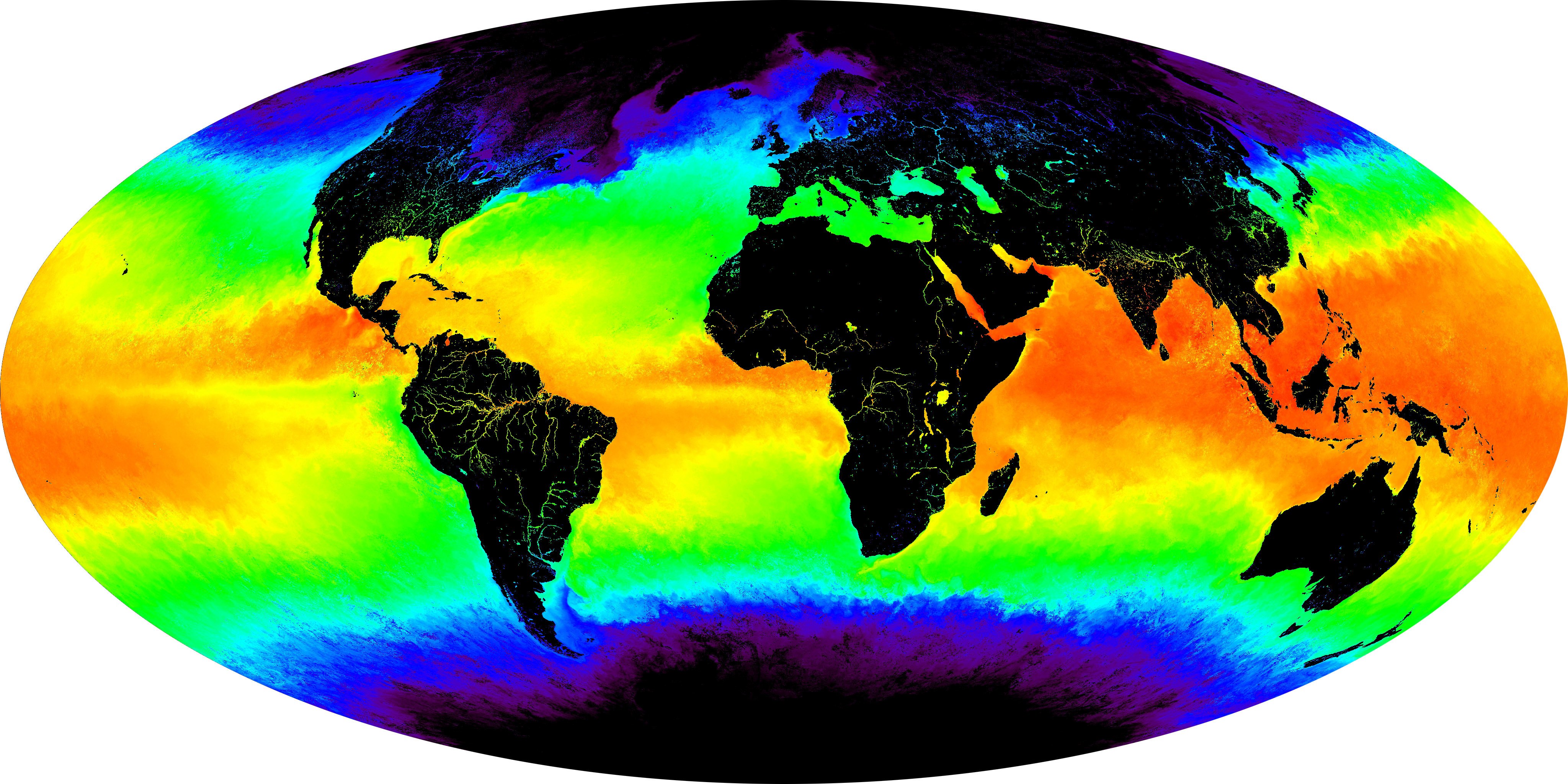 Global ocean currents map