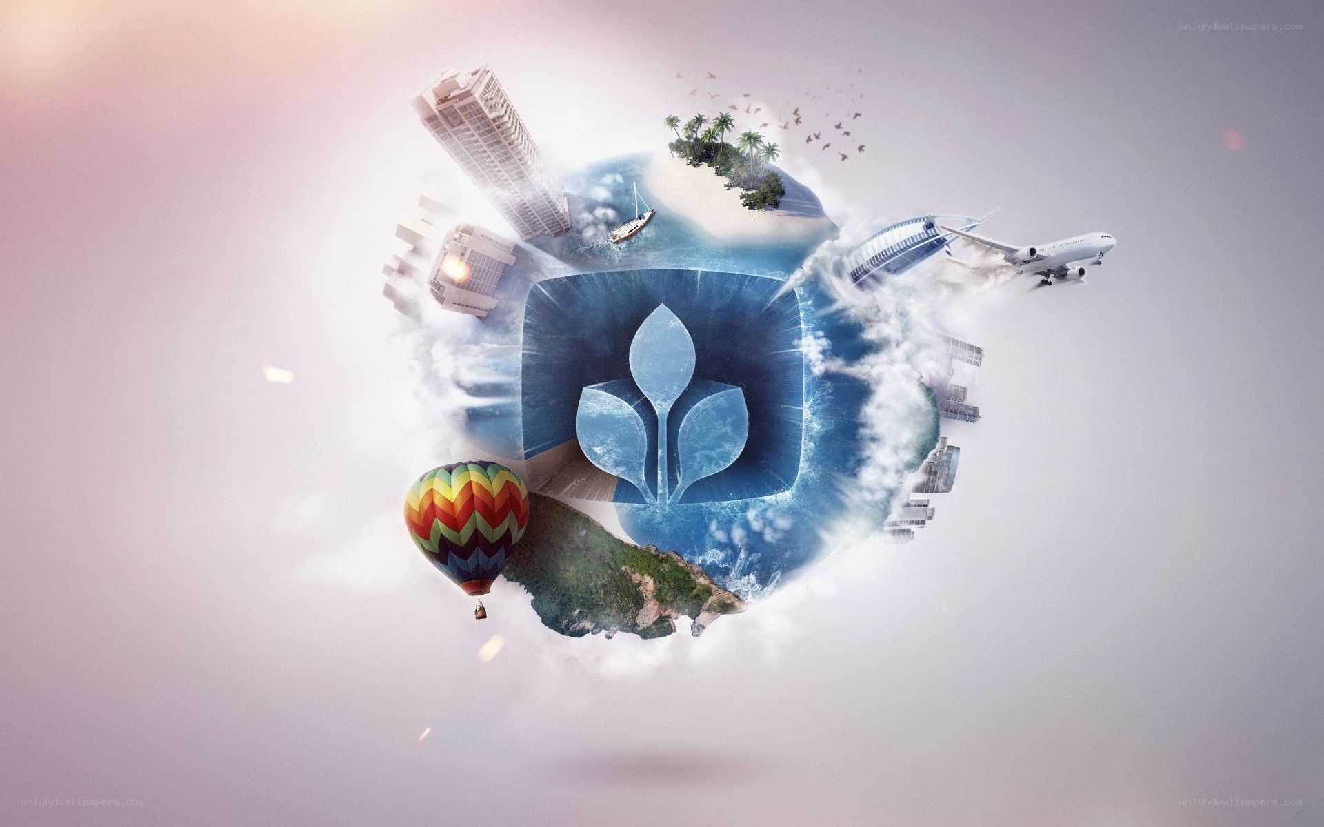 global travel and nature concept