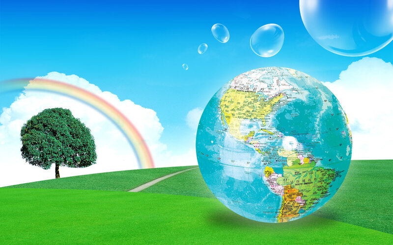 Globe on Green Hill