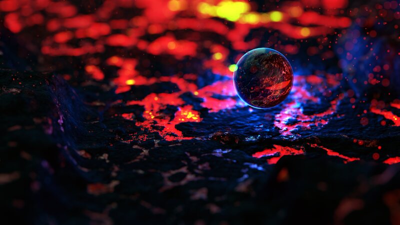 Globe on Rocky Surface