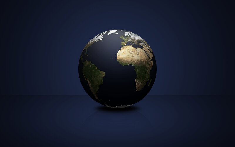 Globe Showing Earth — Blue