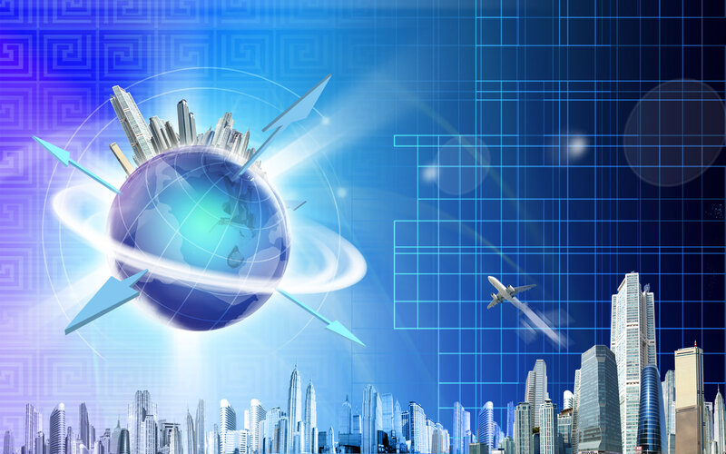 Globe with City Skyline