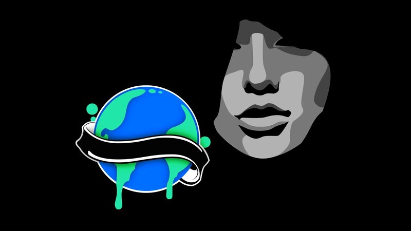 Globe with Dripping Green