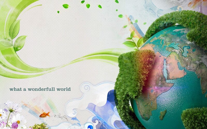 Globe with Green Foliage — Serene