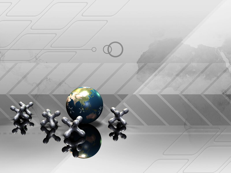 Globe with Molecular Models