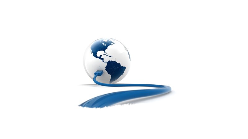 Globe with Network Cable