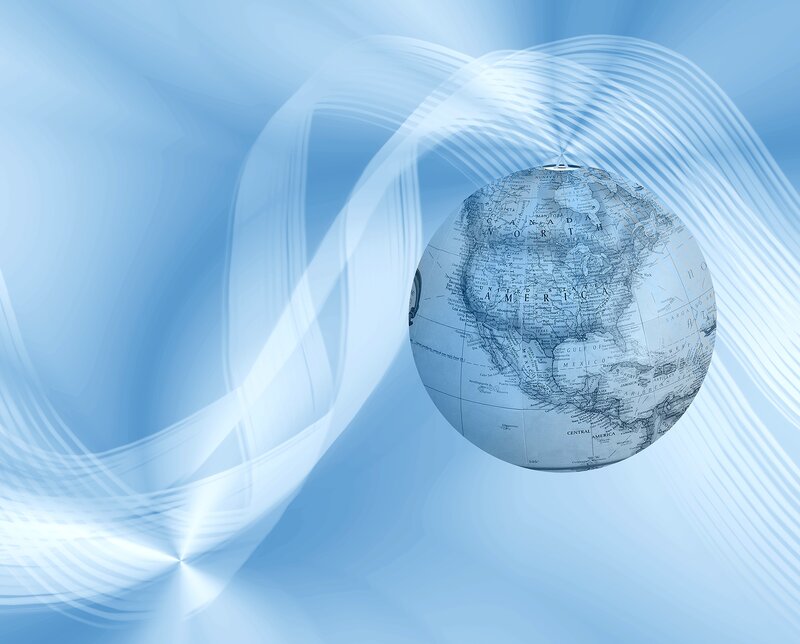 Globe with North America