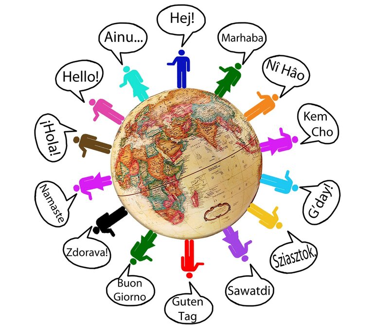Globe with People Icons