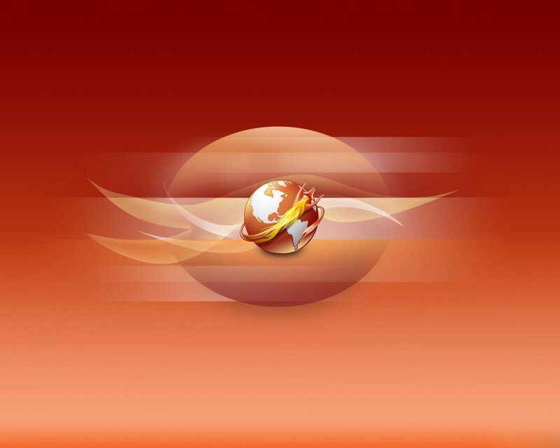 globe with wings on red background