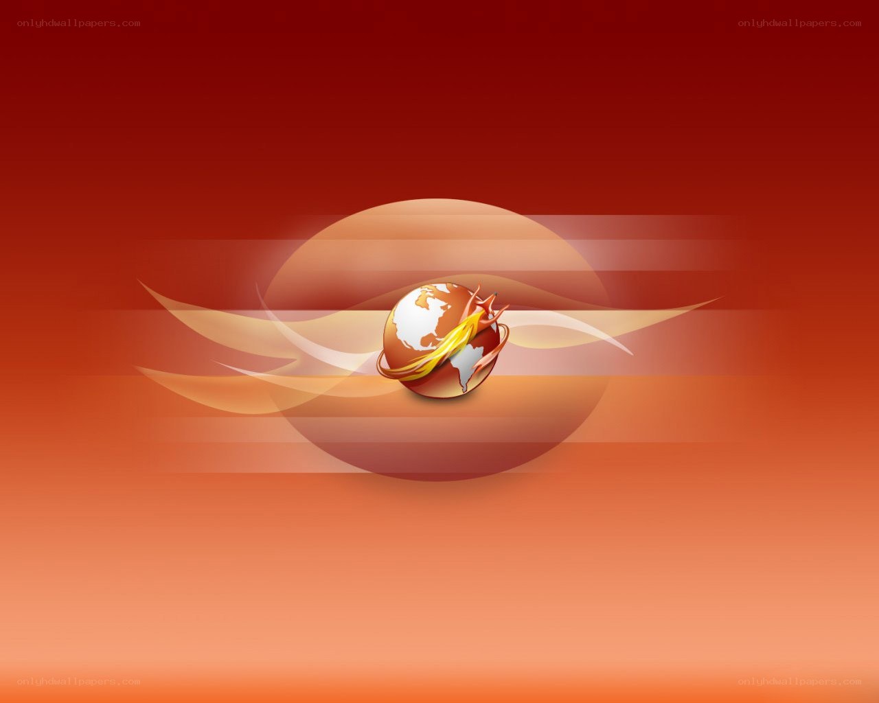 globe with wings on red background