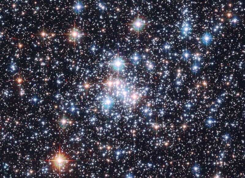 Globular Star Cluster — Black, Cosmic, Night