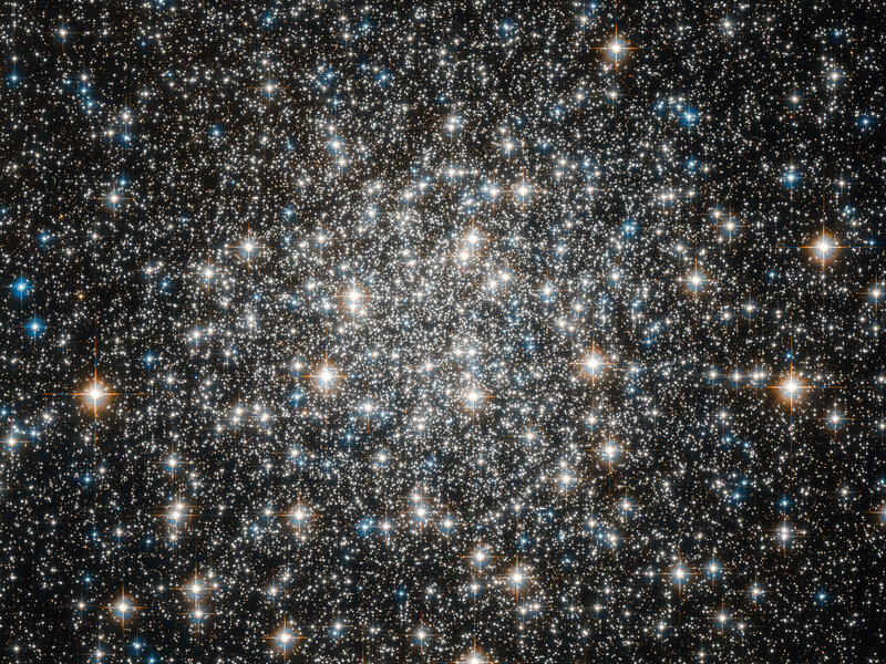 Globular Star Cluster — Black, Cosmic