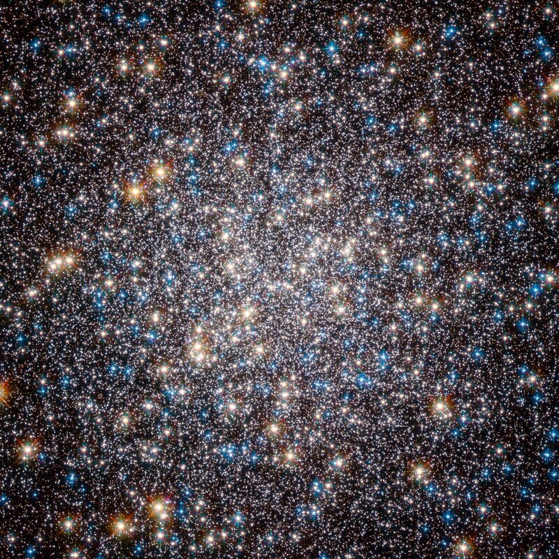 Globular Star Cluster — Black, Dramatic, Night, Photograph, Stars, Space
