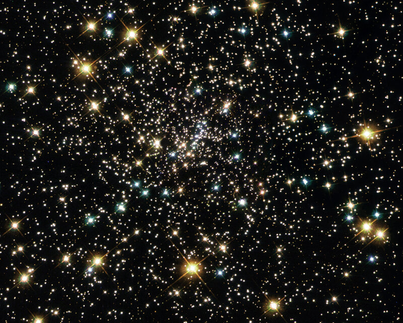 Globular Star Cluster — Black, Serene, Night, Photograph
