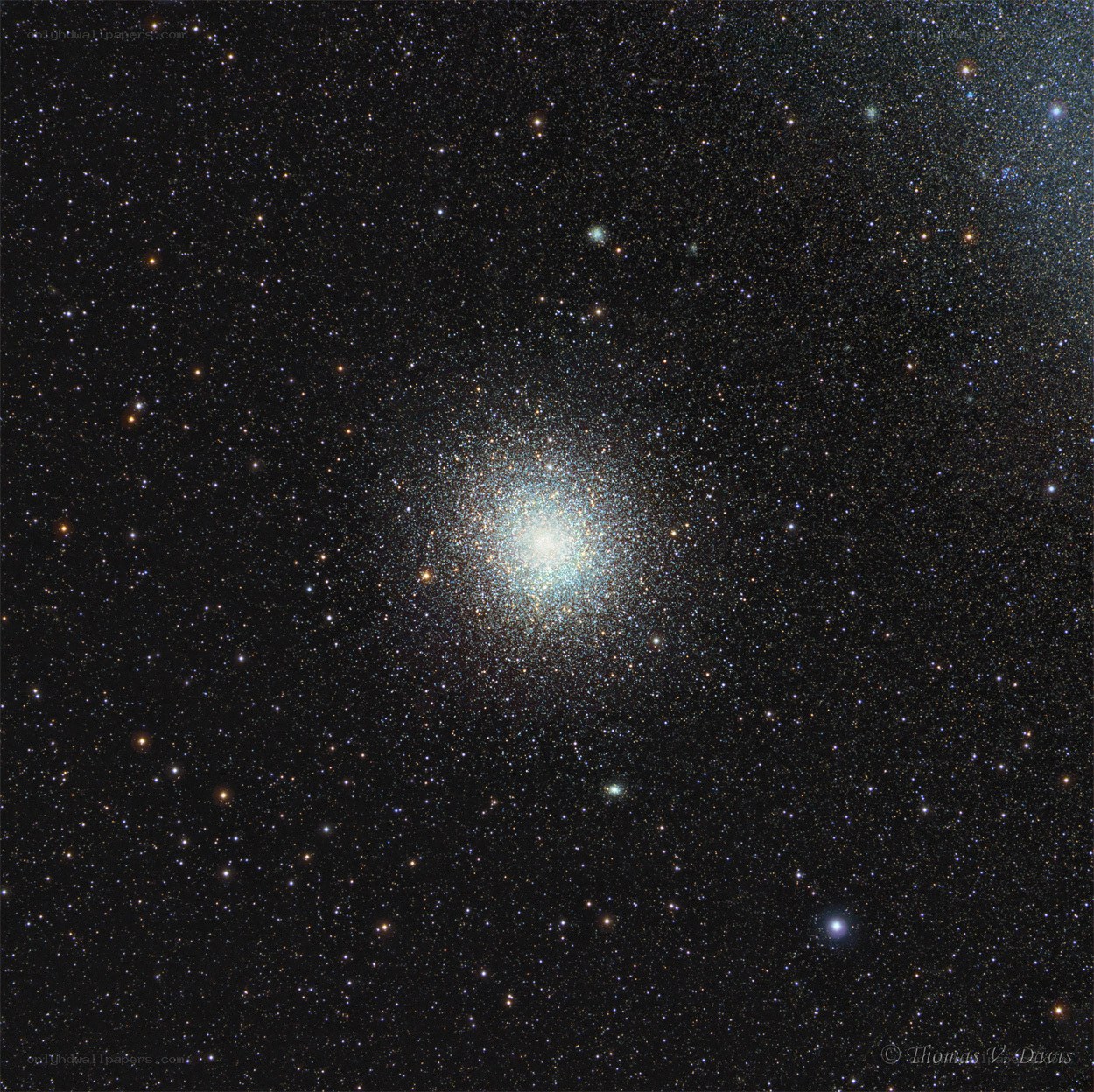 Globular star cluster in space