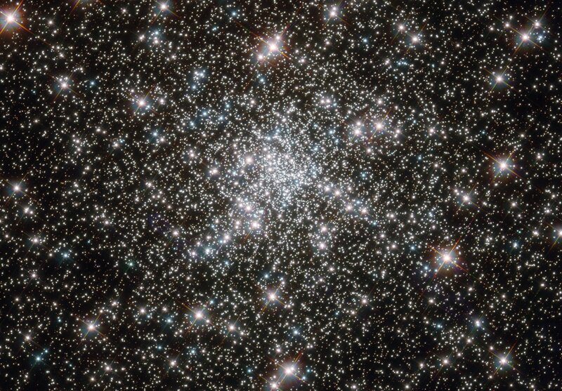 Globular Star Cluster — White, Serene, Night