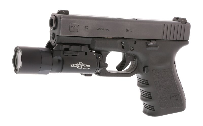 Glock 19 Pistol with Flashlight