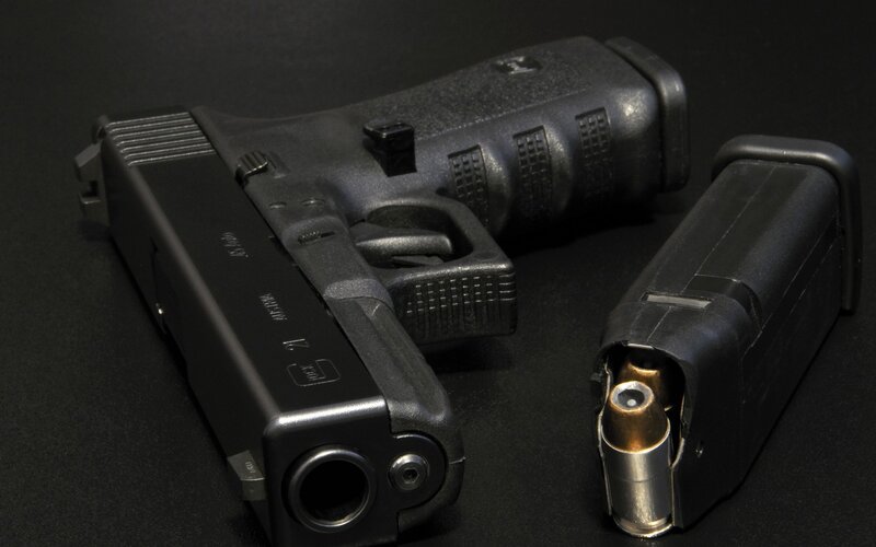 Glock pistol with magazine