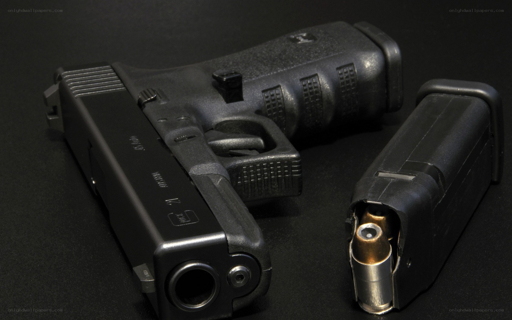 Glock pistol with magazine