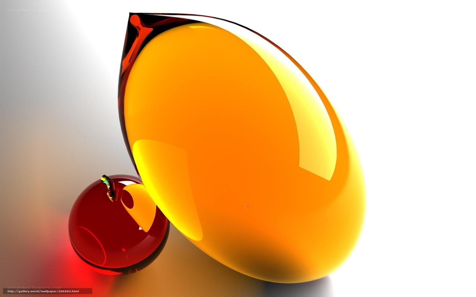 Glossy fruit shapes