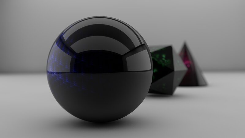 Glossy geometric shapes