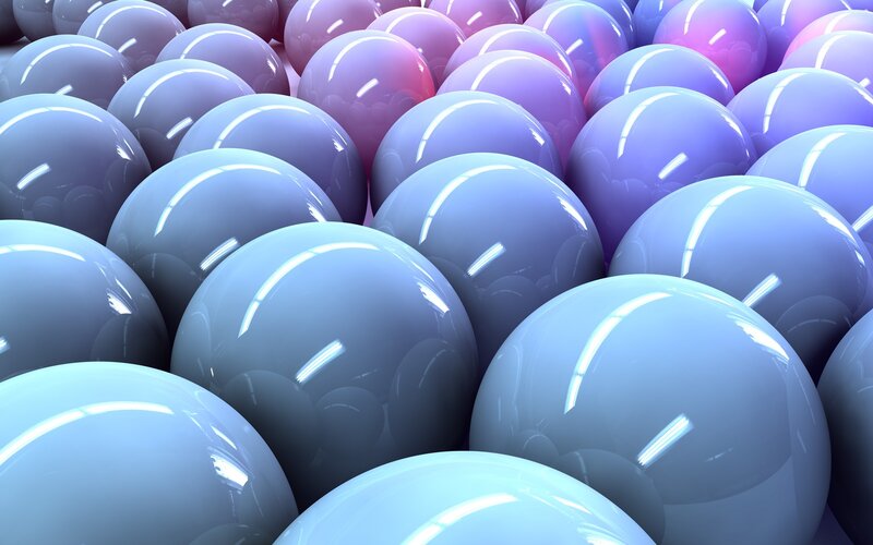 Glossy spheres in gradient colors