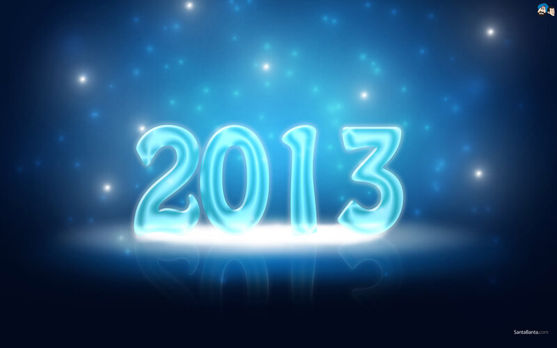 Glowing 2013 Numbers — Blue